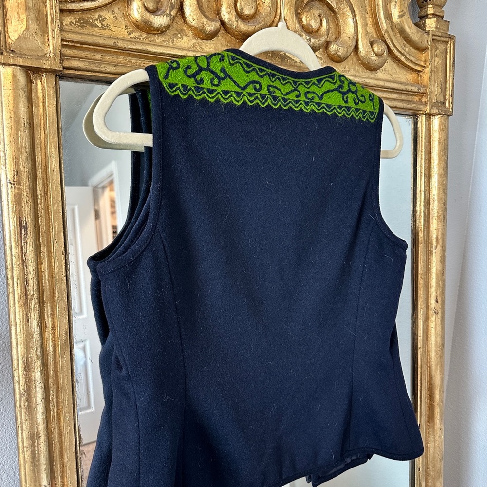 Tory Burch Wool Embroidered Vest - Picture 5 of 5
